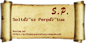 Soltész Perpétua névjegykártya